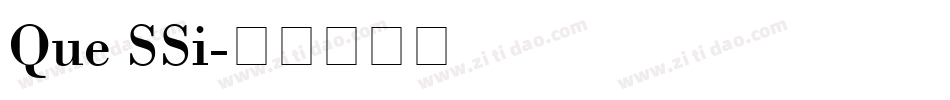 Que SSi字体转换